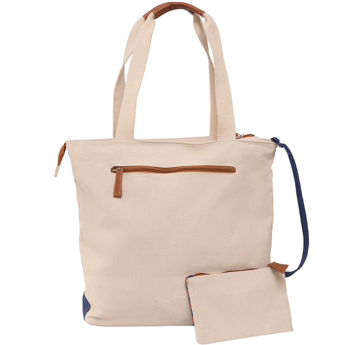 Magid Canvas American Flag Tote With Pouch