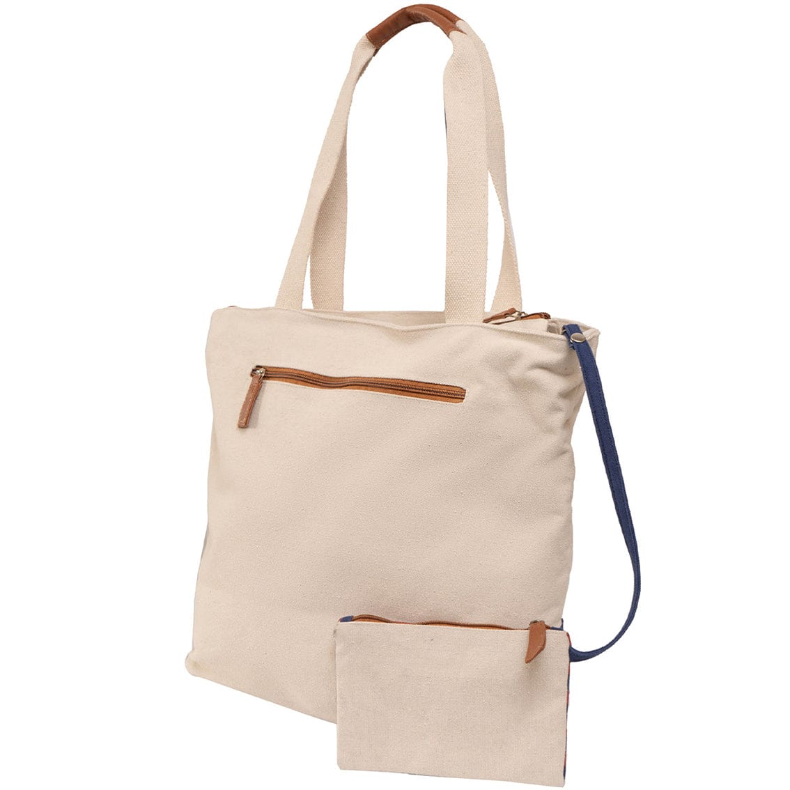 Magid Canvas American Flag Tote With Pouch