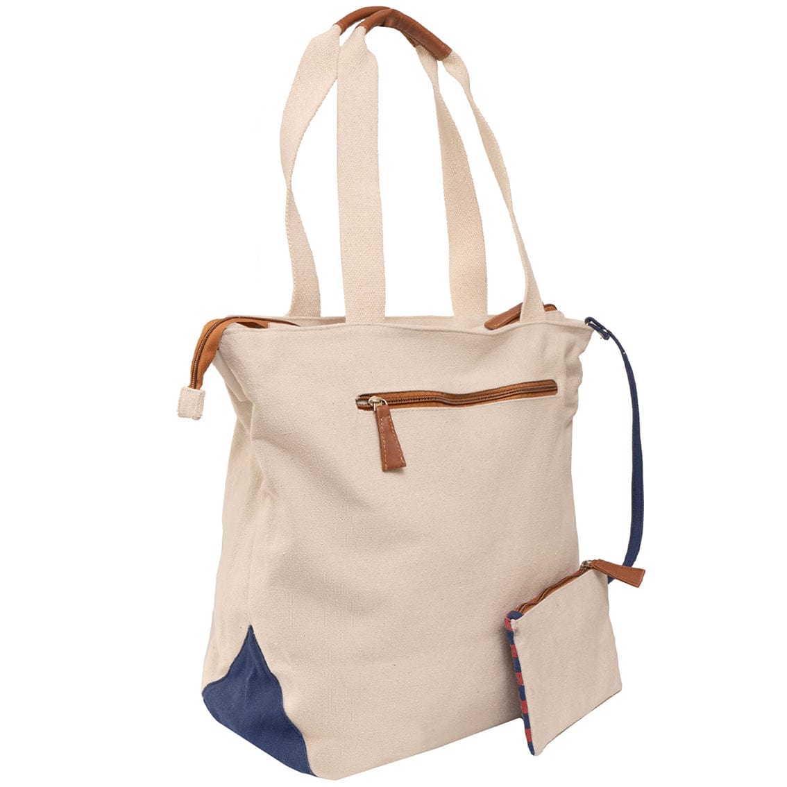 Magid Canvas American Flag Tote With Pouch