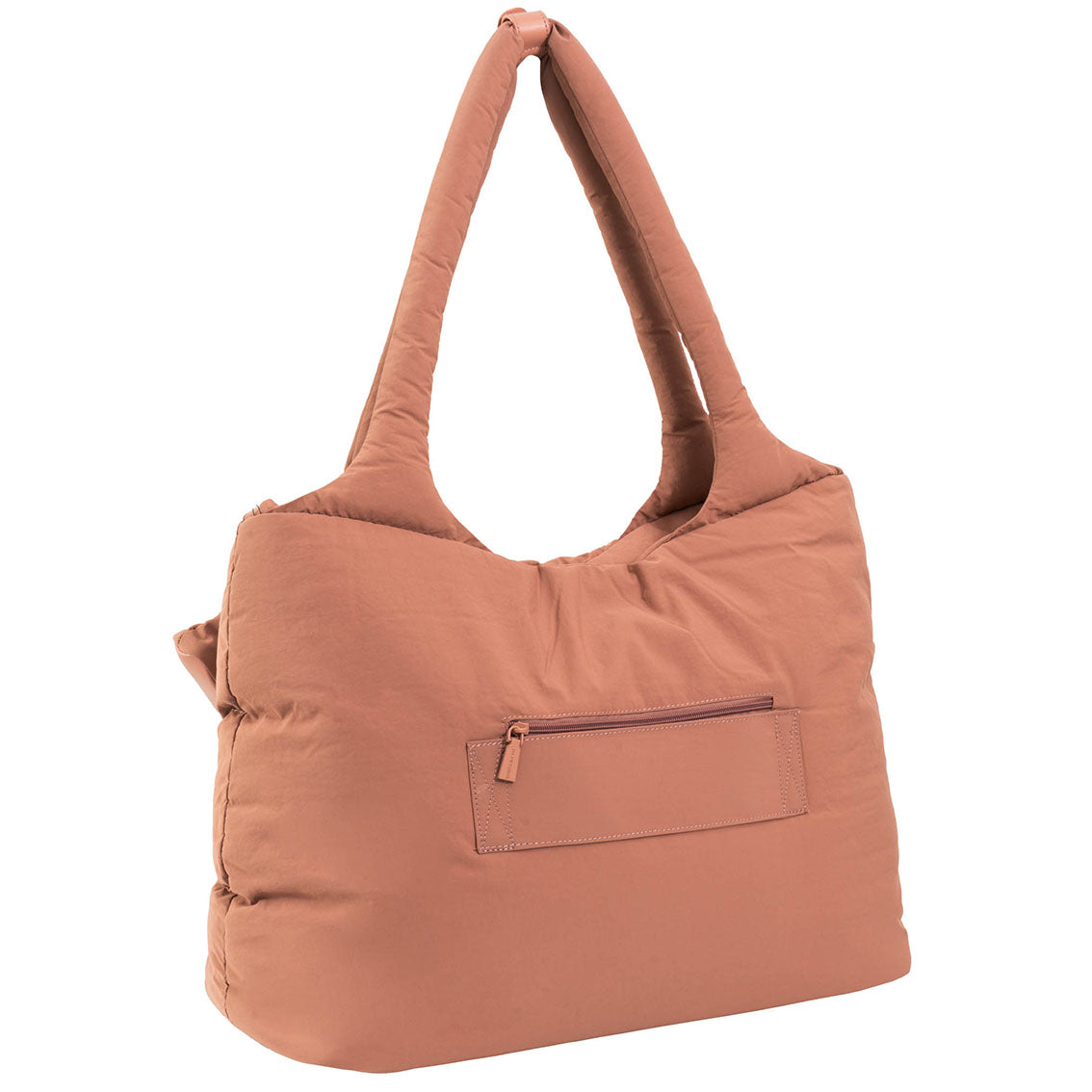 Max Studio Matte Puffer Nylon Tubular Quilt Tote