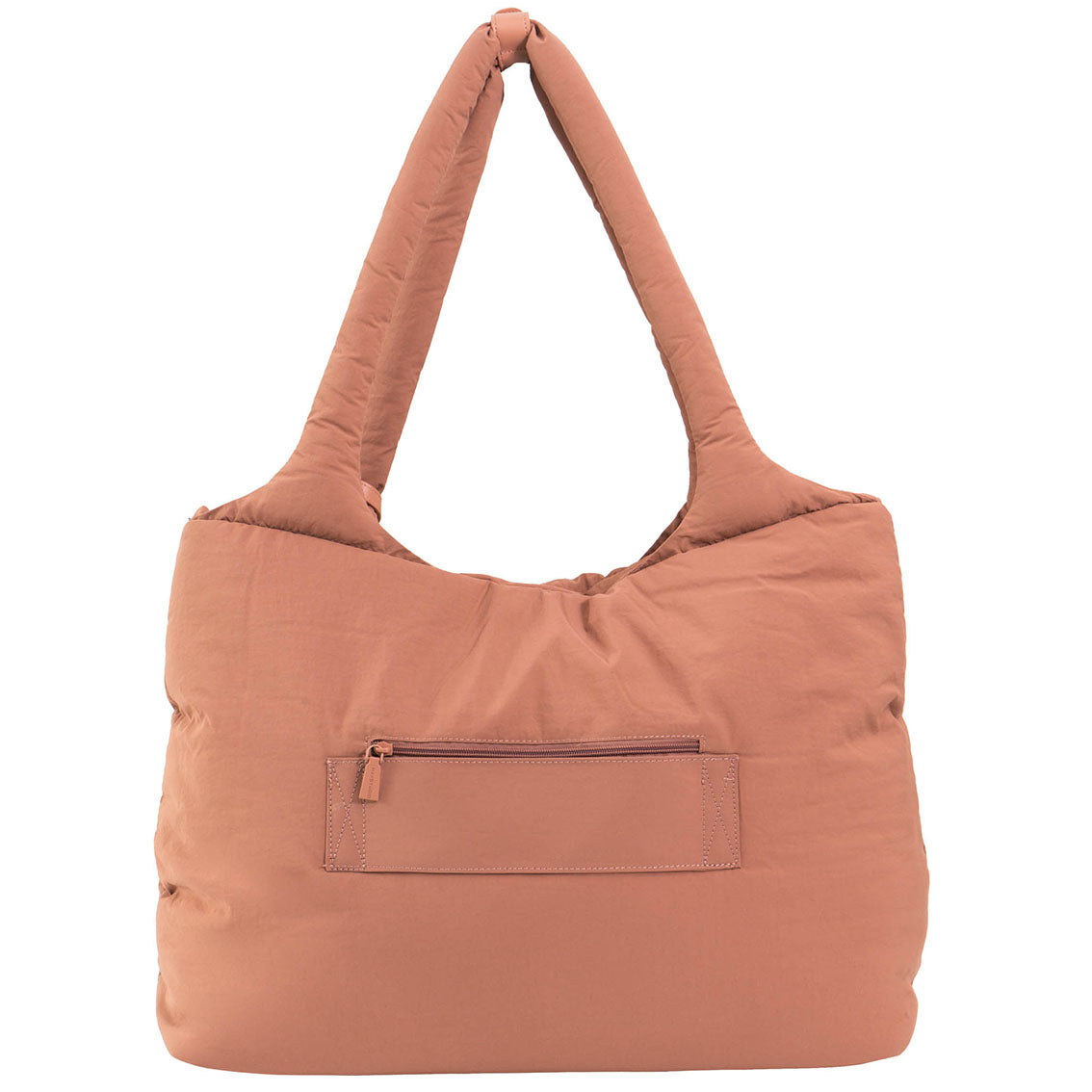 Max Studio Matte Puffer Nylon Tubular Quilt Tote