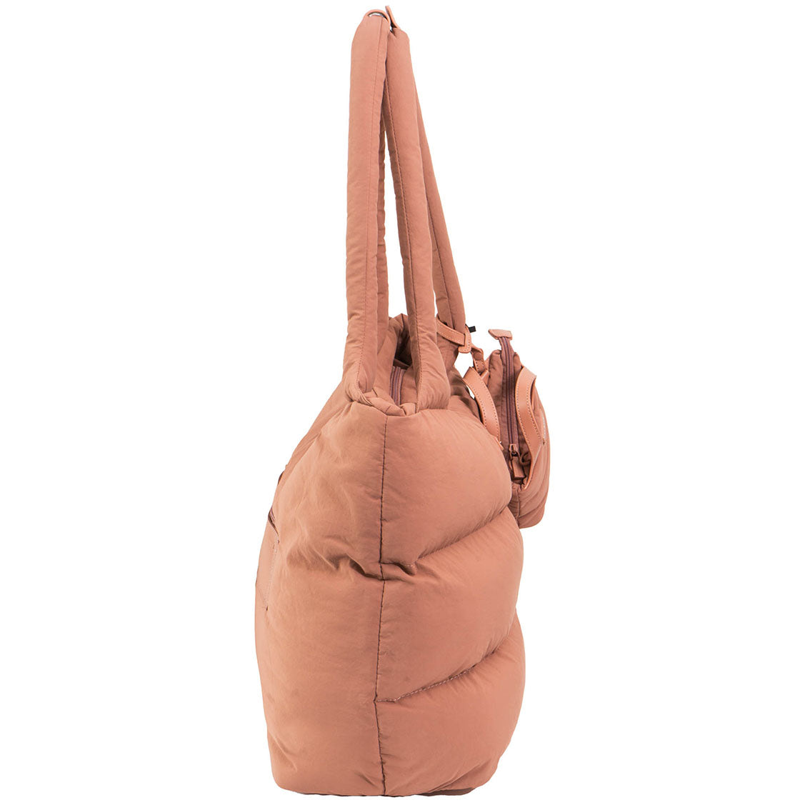 Max Studio Matte Puffer Nylon Tubular Quilt Tote