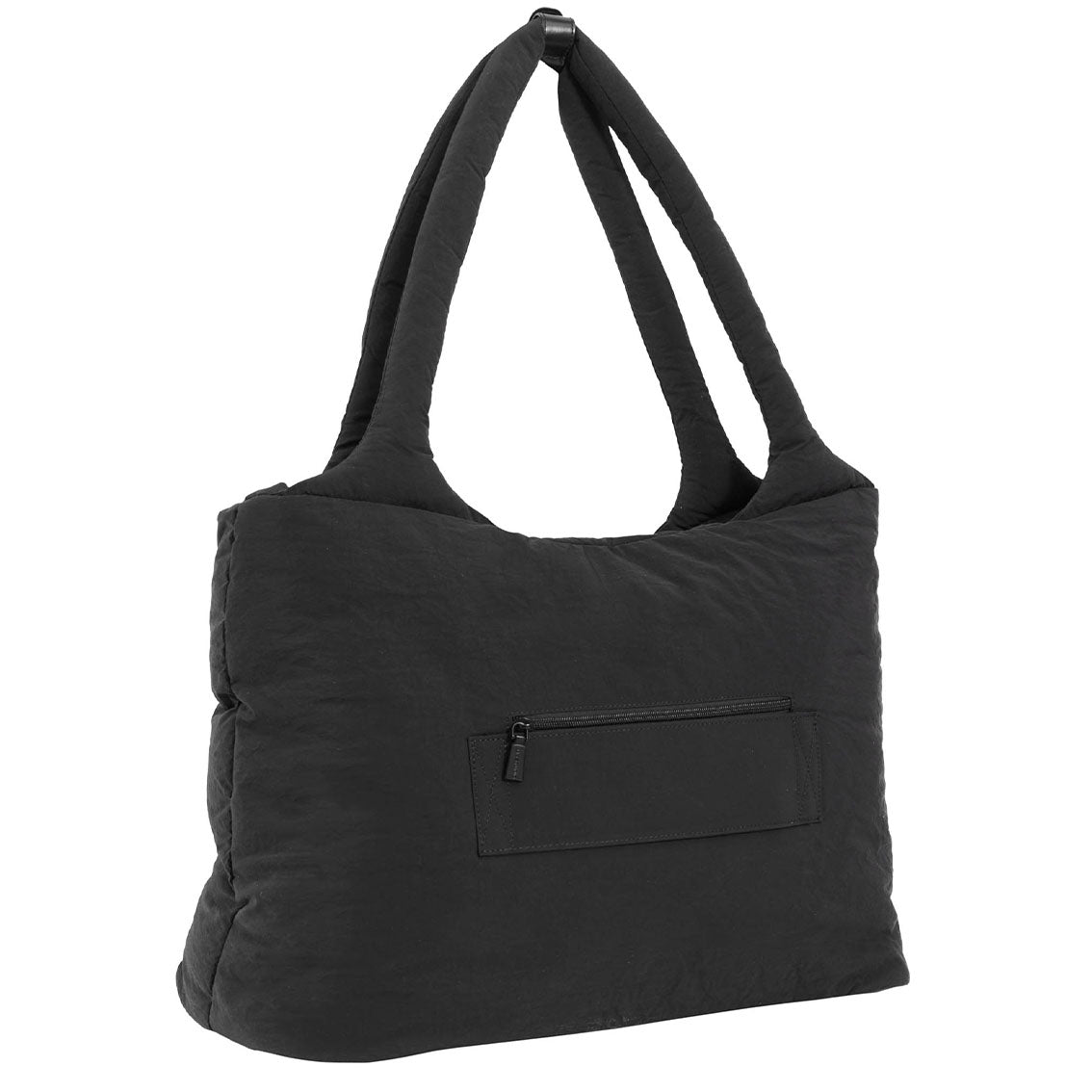 Max Studio Matte Puffer Nylon Tubular Quilt Tote