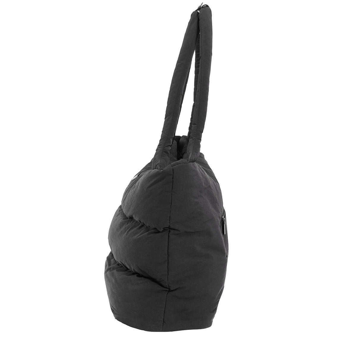 Max Studio Matte Puffer Nylon Tubular Quilt Tote