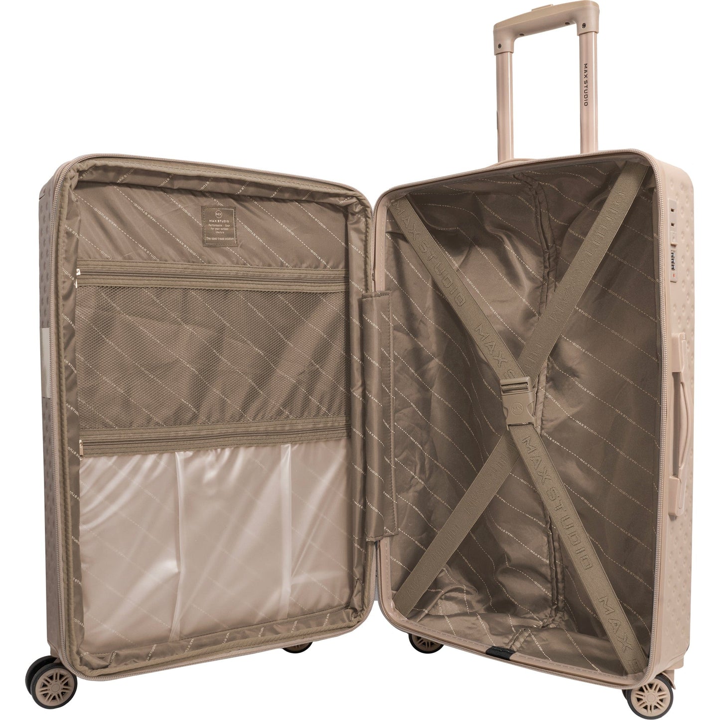 Max Studio Tonal Tufted ABS 2-Piece Hard-Sided Luggage Set