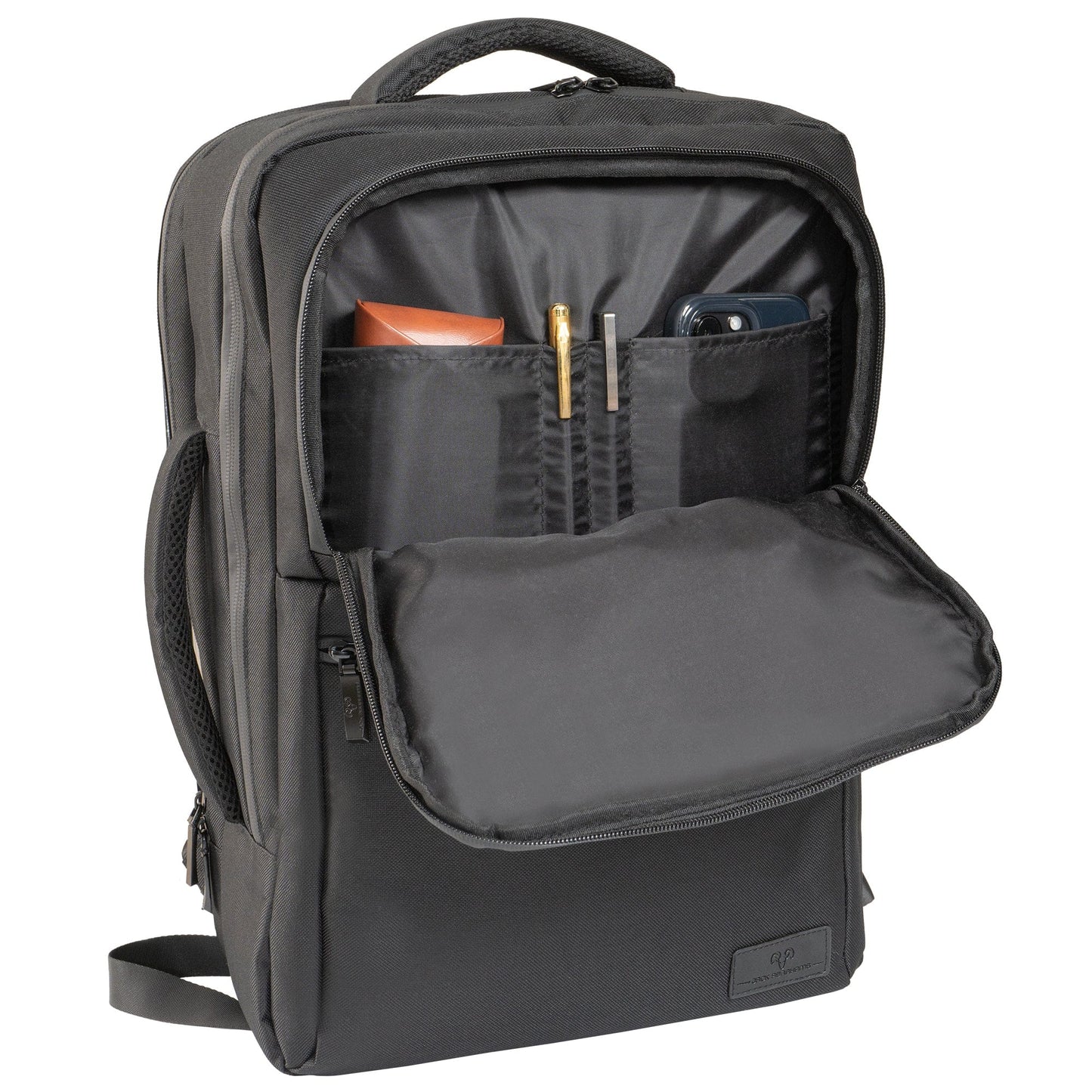 Jack Abrahams The Bristol Twill Nylon 19-In Convertible Travel Backpack