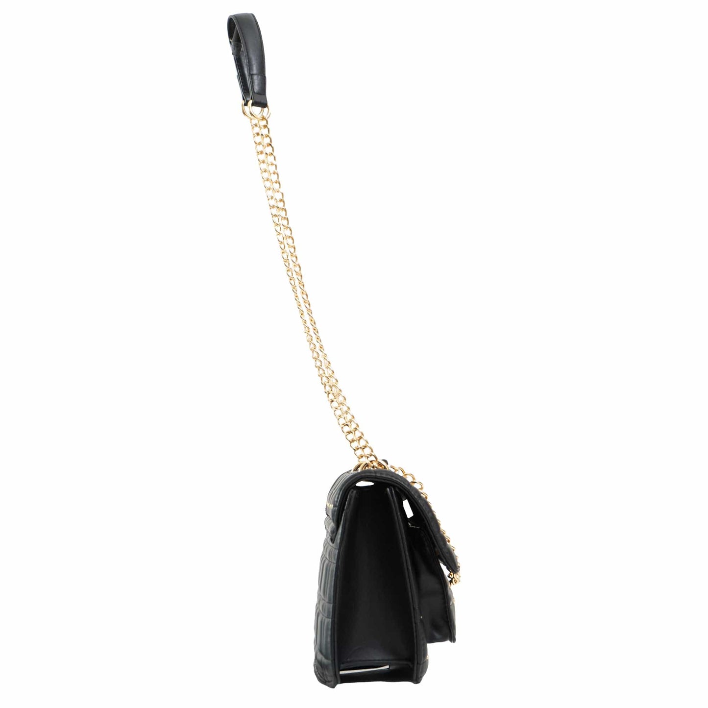 Ellen Tracy Studded Smooth Square Quilted Flap Crossbody