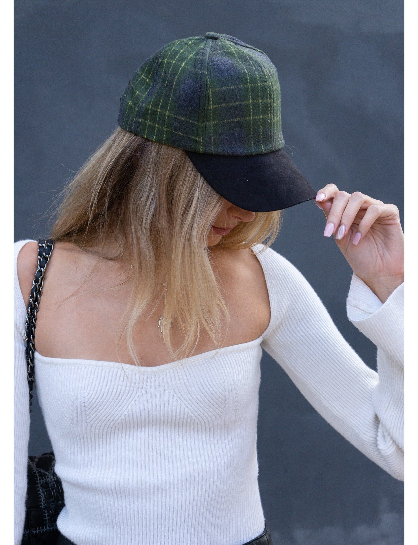 Magid Neon Check Pattern Baseball Cap