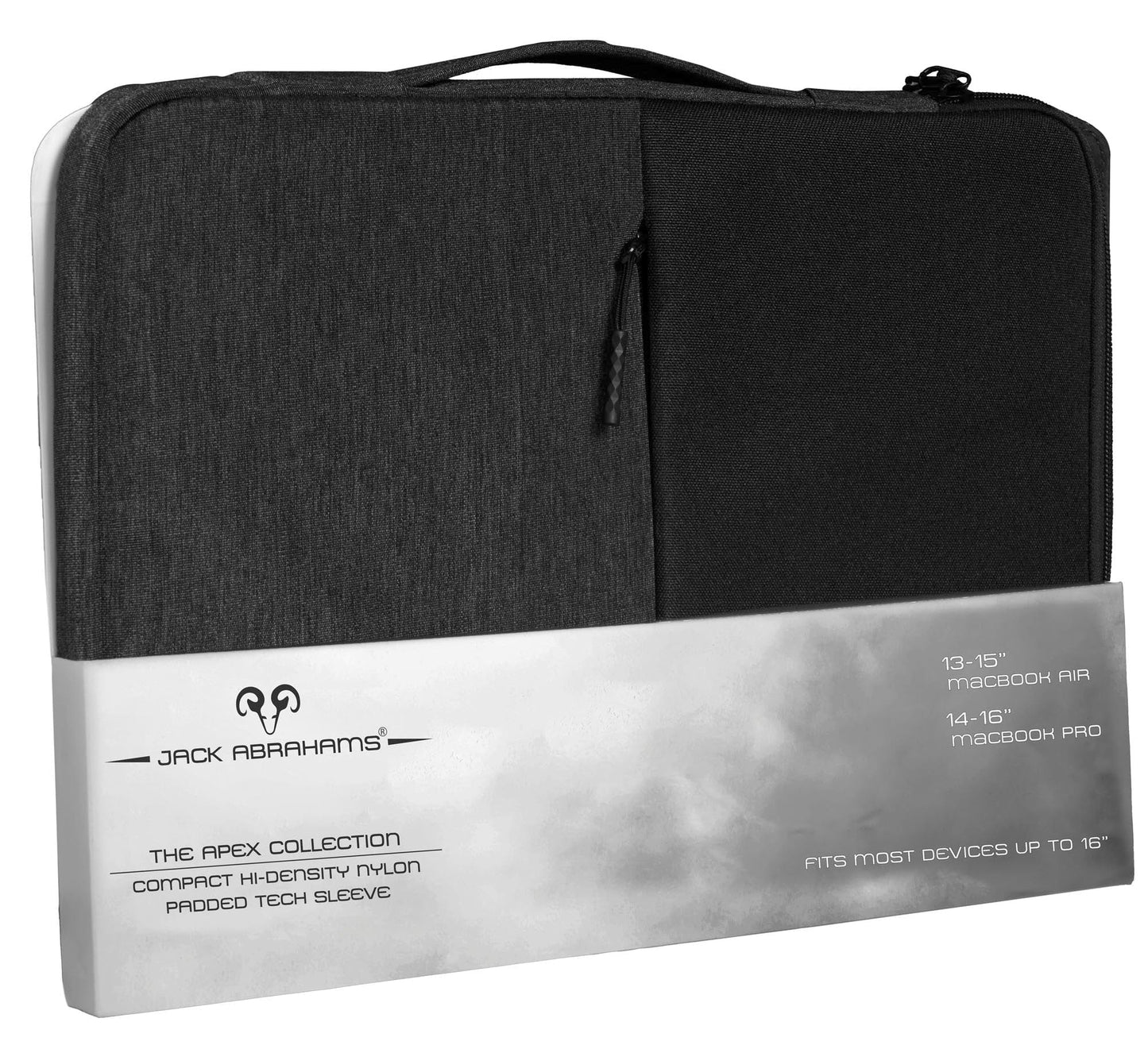 Jack Abrahams The Velocity Two-Tone Nylon Protective Padded Laptop Sleeve 4L