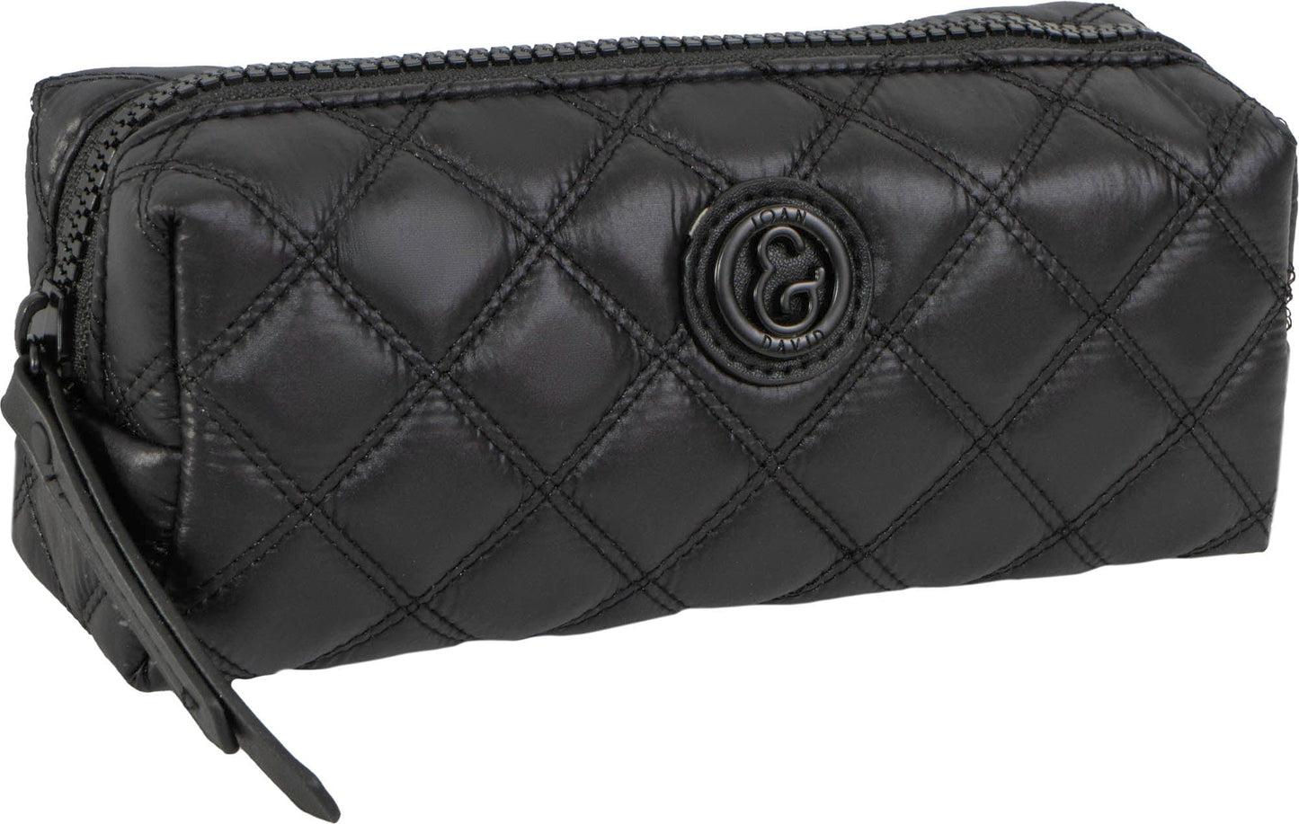 Joan & David Diamond Quilted Puffer Sport Nylon 4 Piece Clear Cosmetic Bag Set