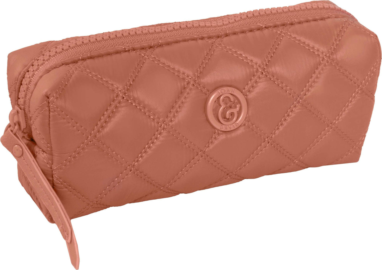 Joan & David Diamond Quilted Puffer Sport Nylon 4 Piece Clear Cosmetic Bag Set