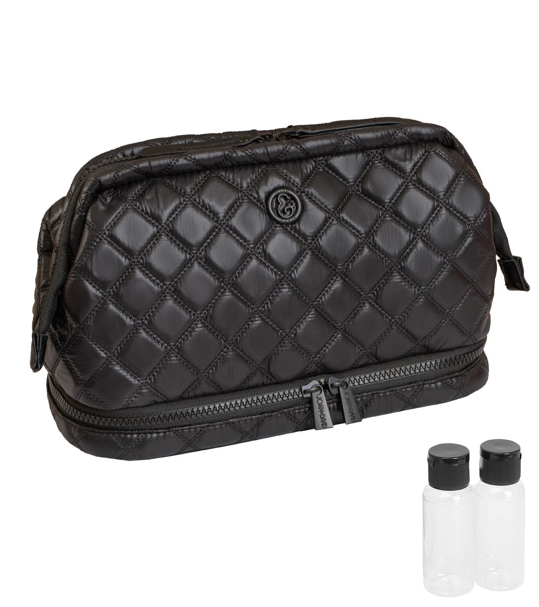 Joan & David Diamond Quilted Puffer Sport Nylon Cosmetic Bag