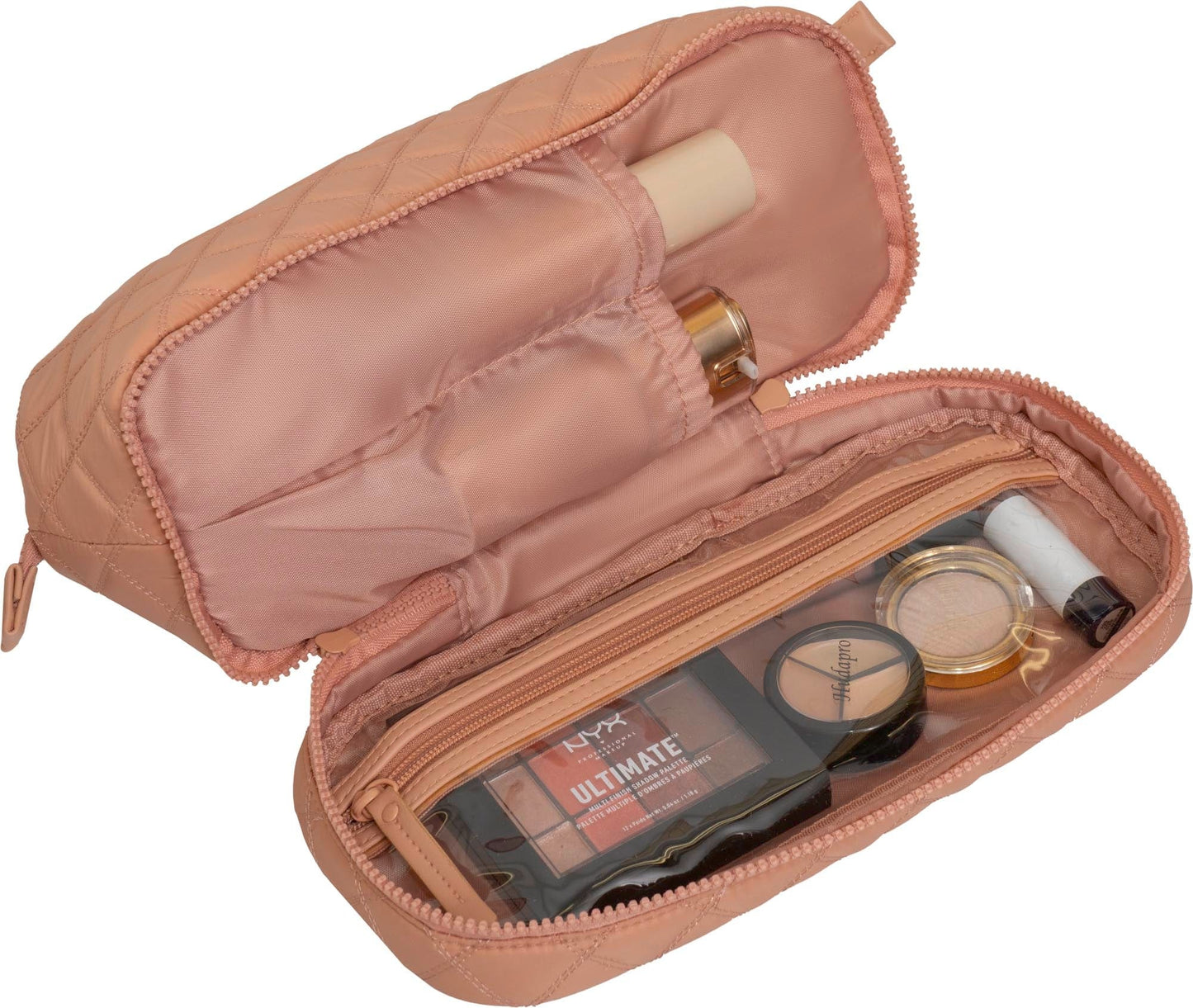Joan & David Diamond Quilted Puffer Sport Nylon Cosmetic Bag