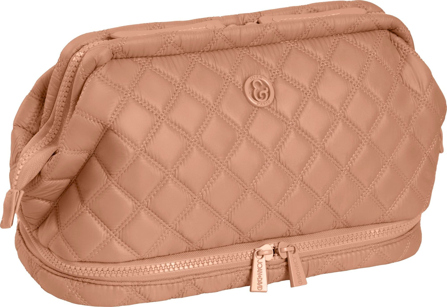 Joan & David Diamond Quilted Puffer Sport Nylon Cosmetic Bag