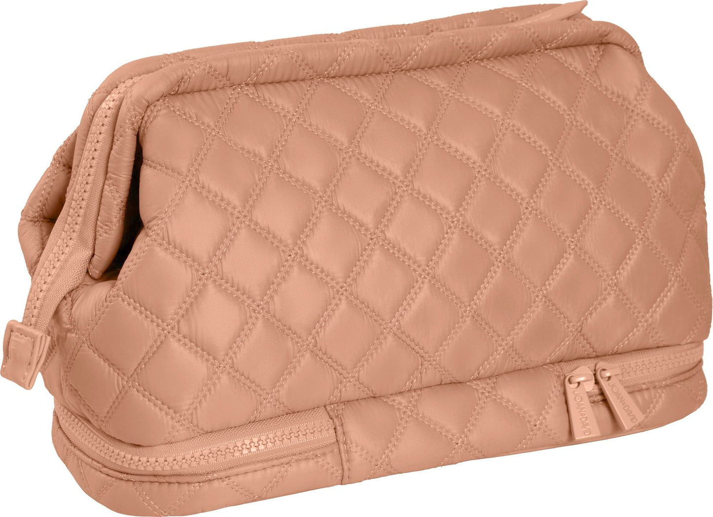 Joan & David Diamond Quilted Puffer Sport Nylon Cosmetic Bag