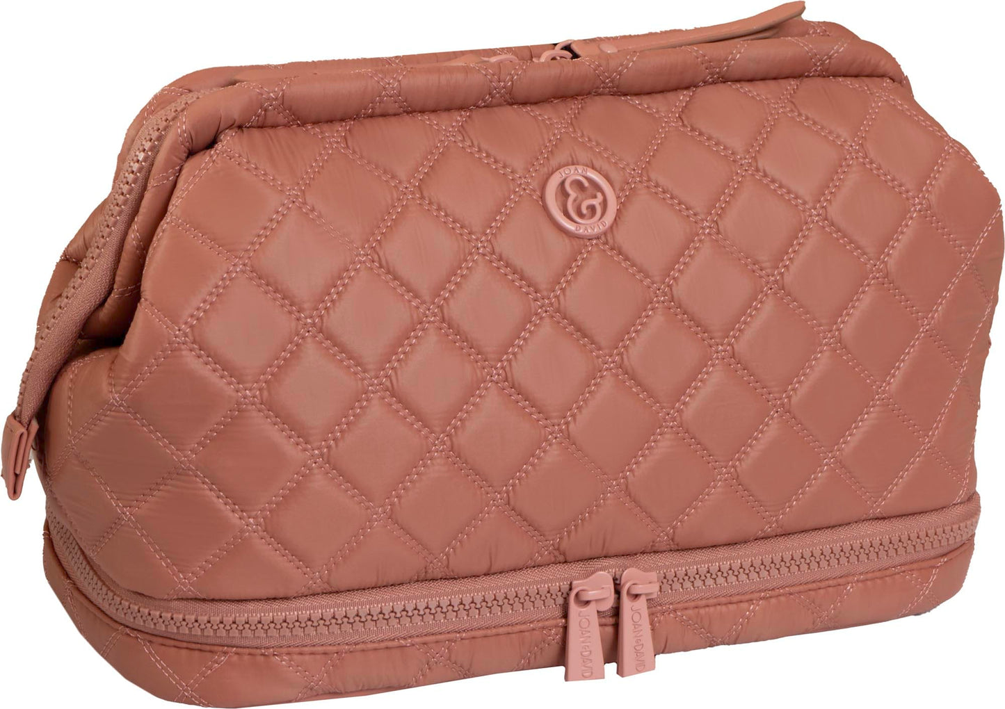 Joan & David Diamond Quilted Puffer Sport Nylon Cosmetic Bag