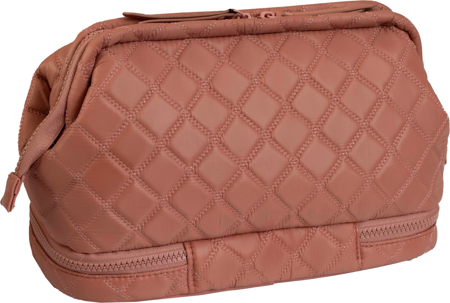 Joan & David Diamond Quilted Puffer Sport Nylon Cosmetic Bag