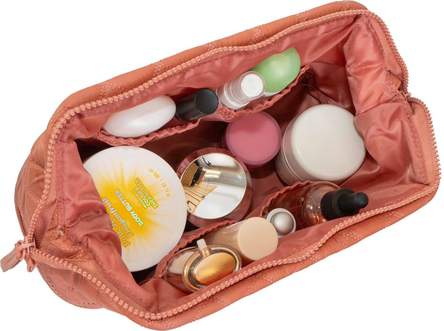 Joan & David Diamond Quilted Puffer Sport Nylon Cosmetic Bag
