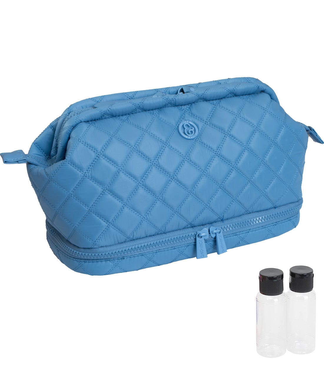 Joan & David Diamond Quilted Puffer Sport Nylon Cosmetic Bag