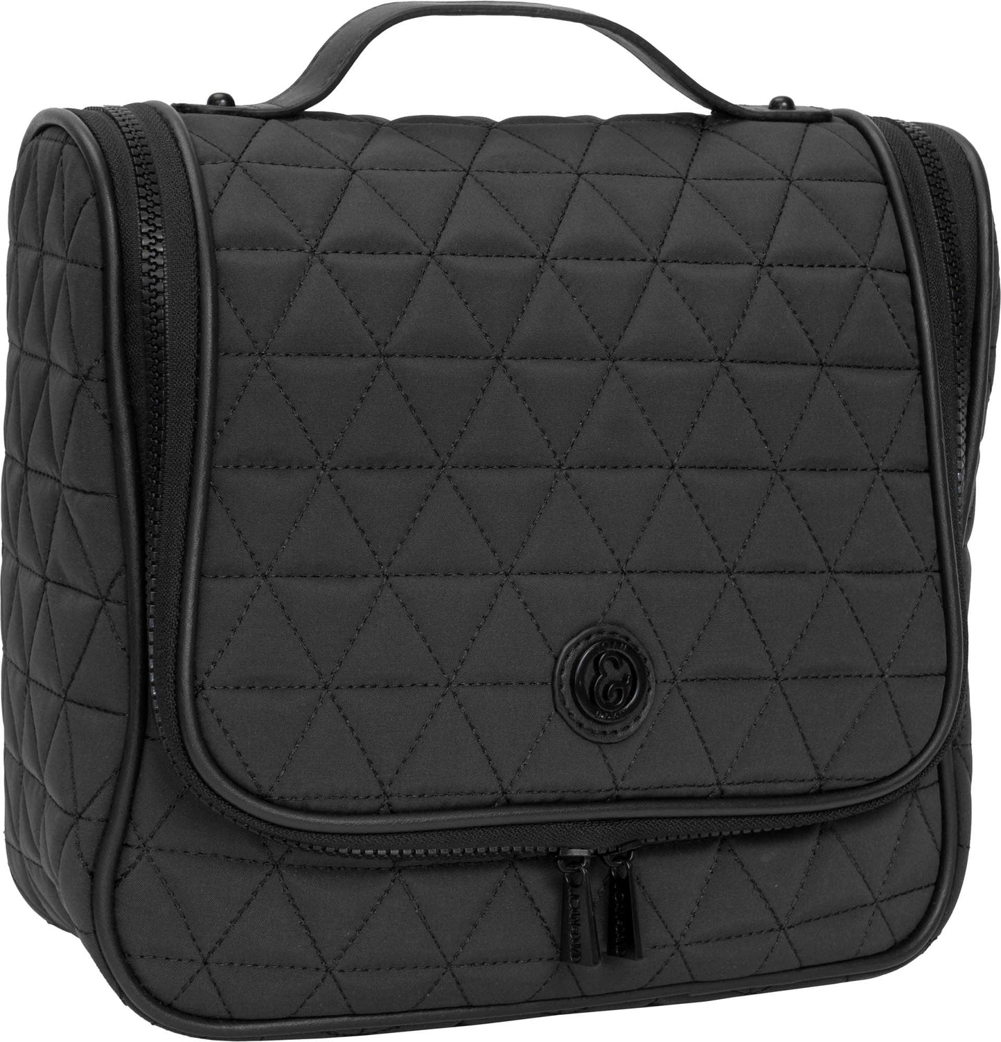 Joan & David High Density Triangle Quilted Hanging Toiletry Organizer Bag