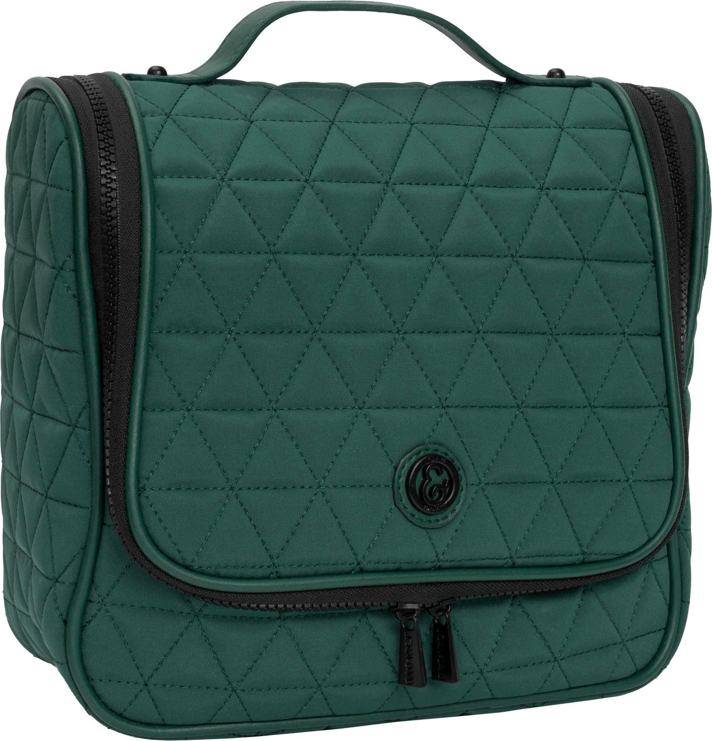 Joan & David High Density Triangle Quilted Hanging Toiletry Organizer Bag