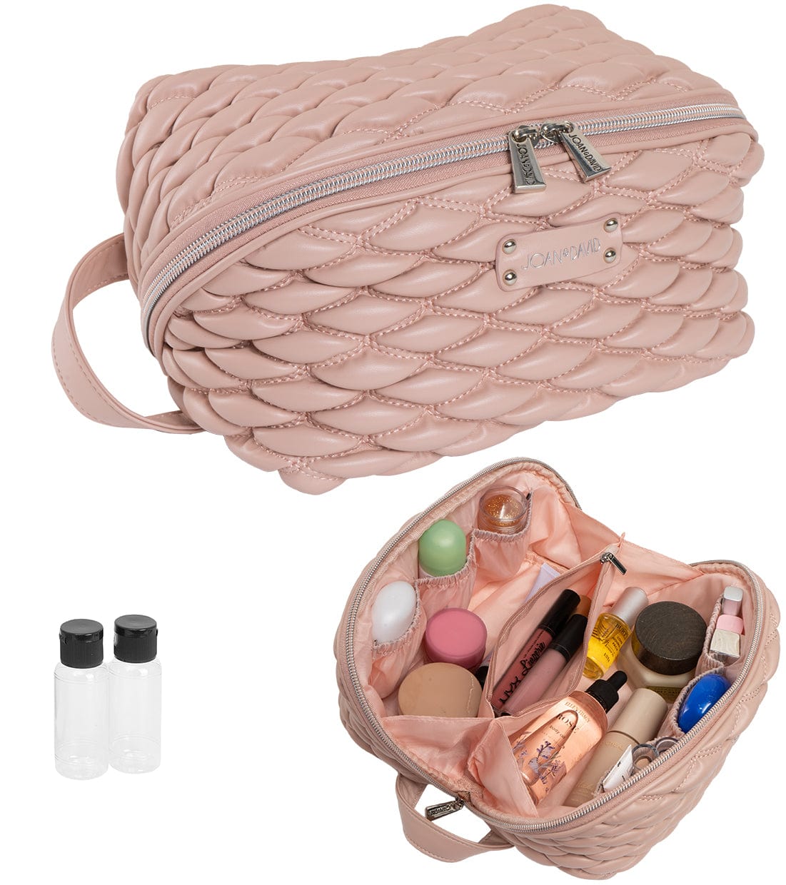 Joan & David Bubble Quilted Dopp Kitt Cosmetic Bag