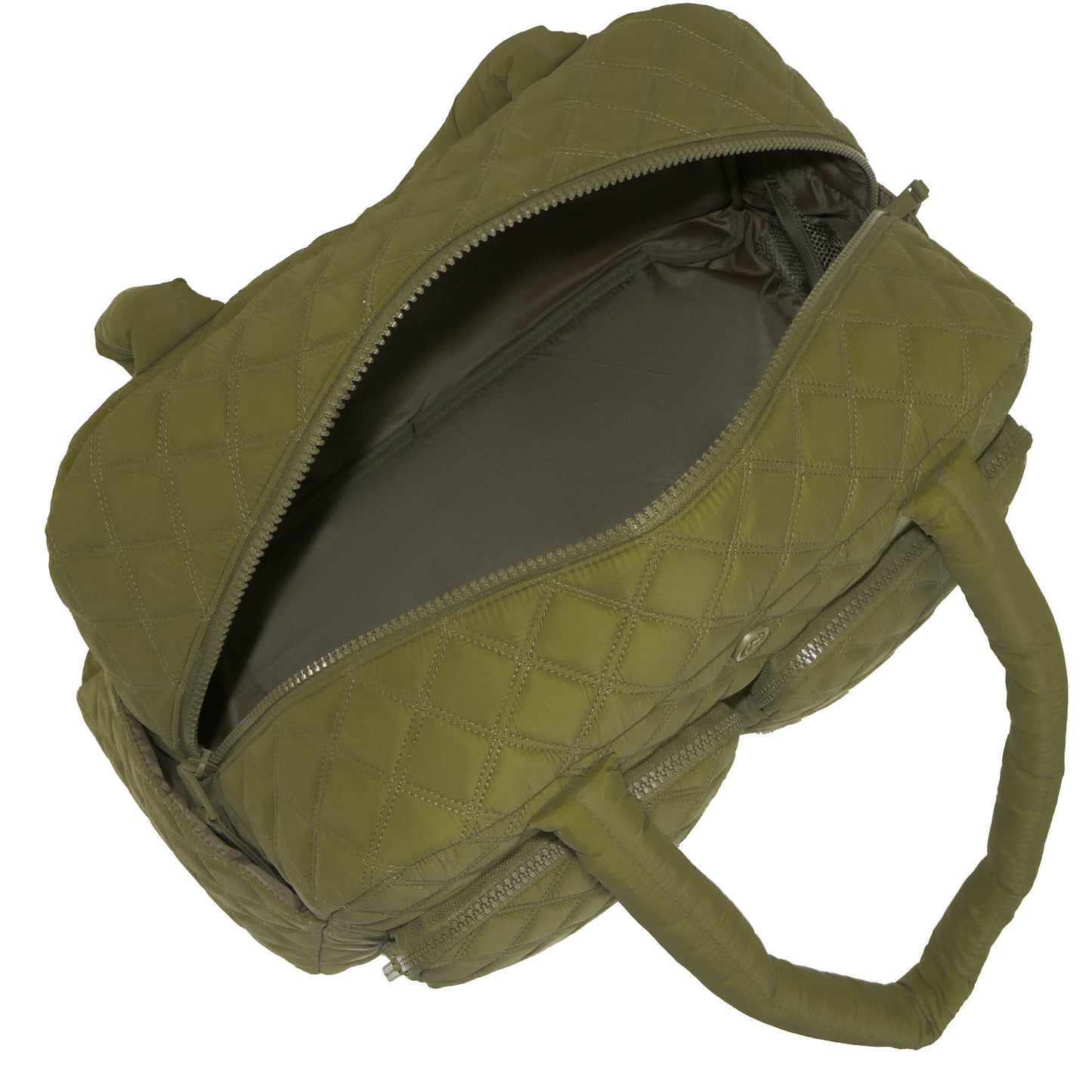 Joan & David 22 Inch Diamond Quilted 2 Pocket Parachute Nylon Duffel Bag
