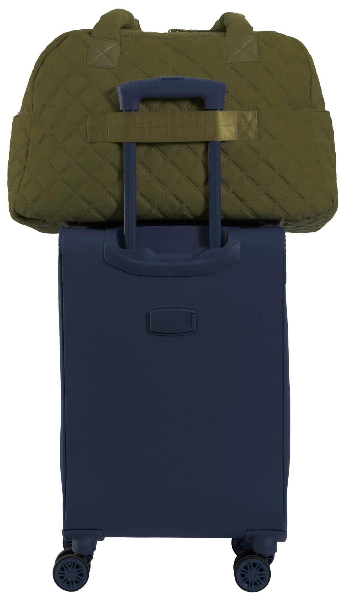Joan & David 22 Inch Diamond Quilted 2 Pocket Parachute Nylon Duffel Bag