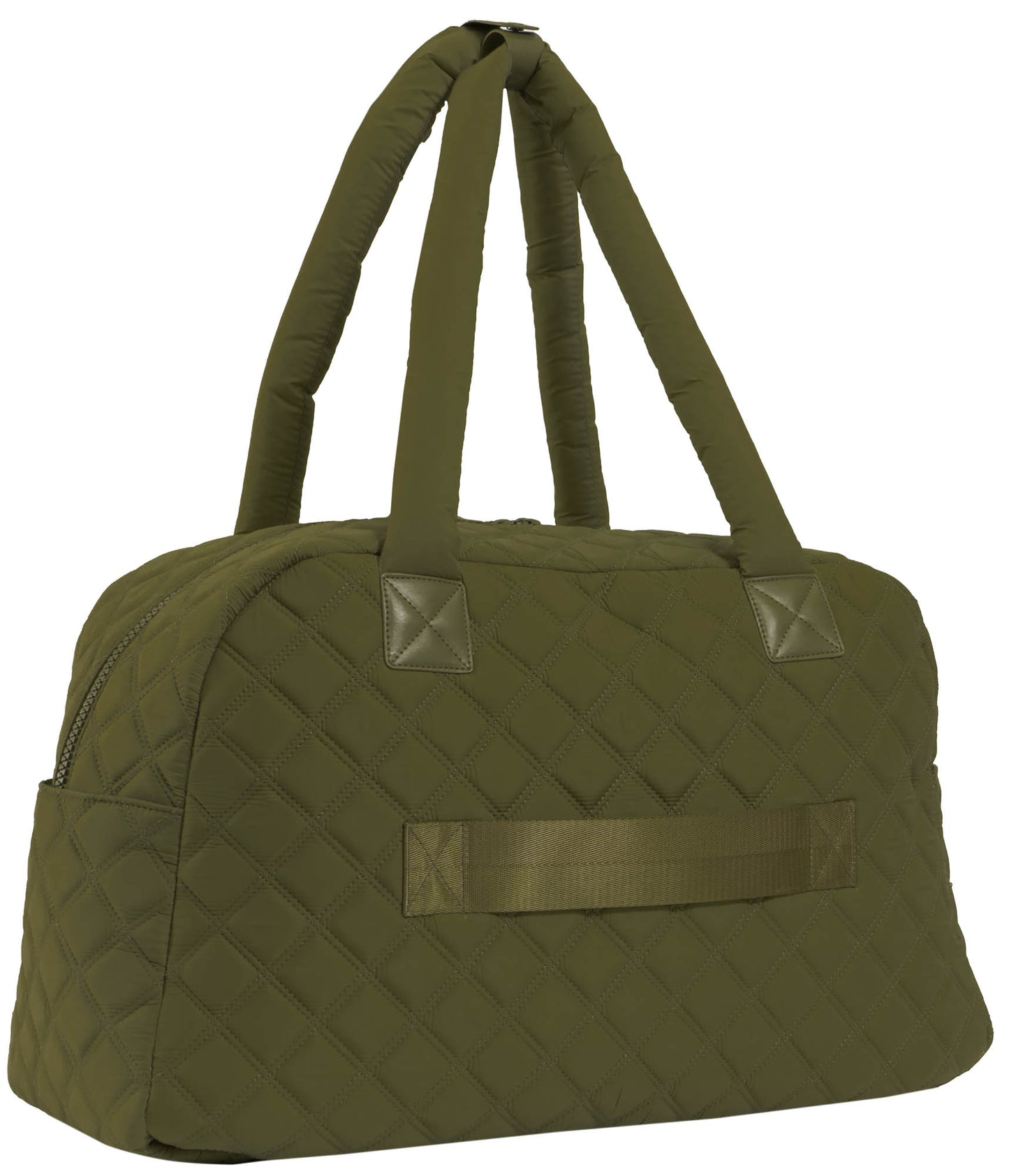 Joan & David 22 Inch Diamond Quilted 2 Pocket Parachute Nylon Duffel Bag
