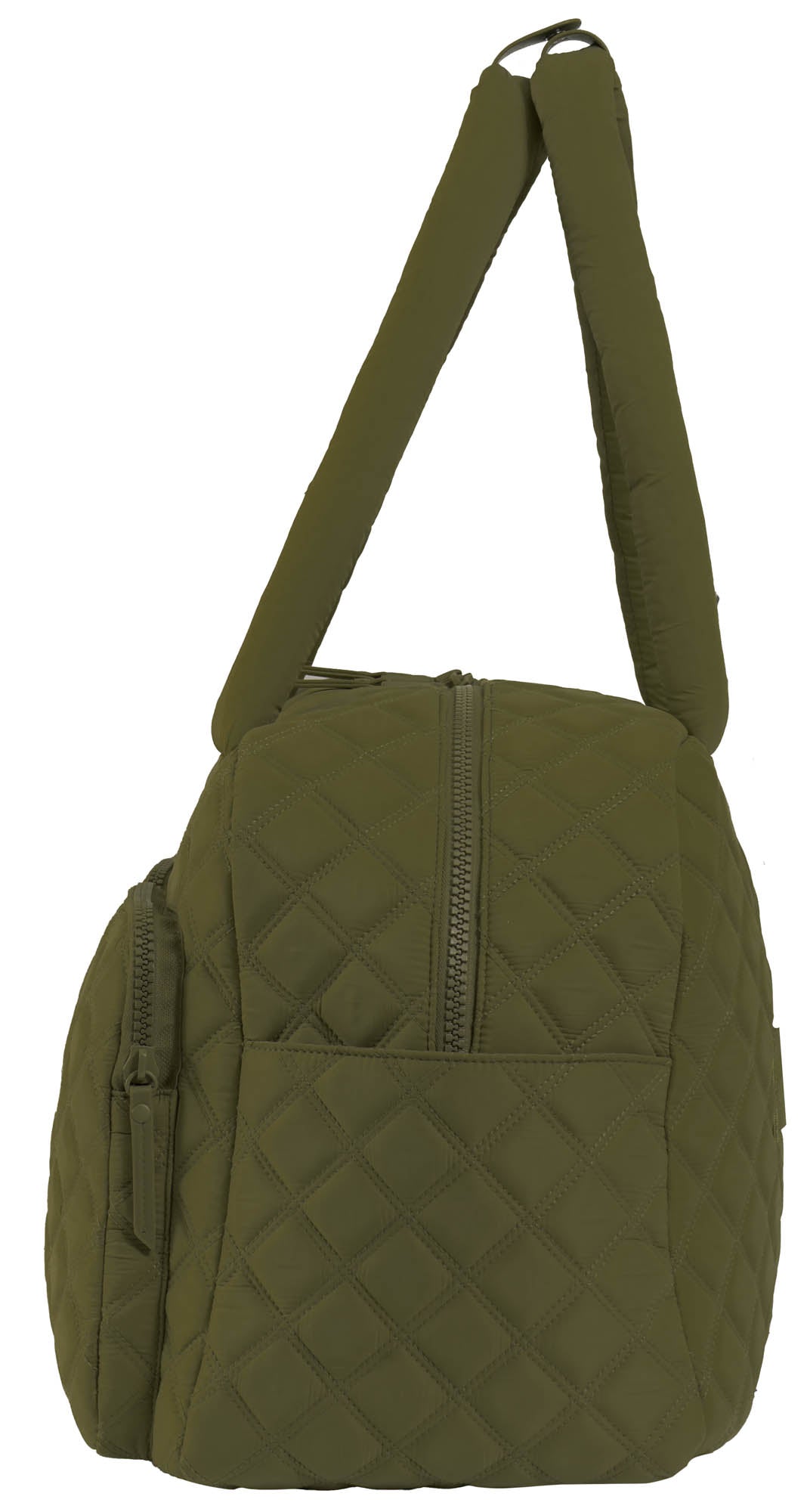 Joan & David 22 Inch Diamond Quilted 2 Pocket Parachute Nylon Duffel Bag