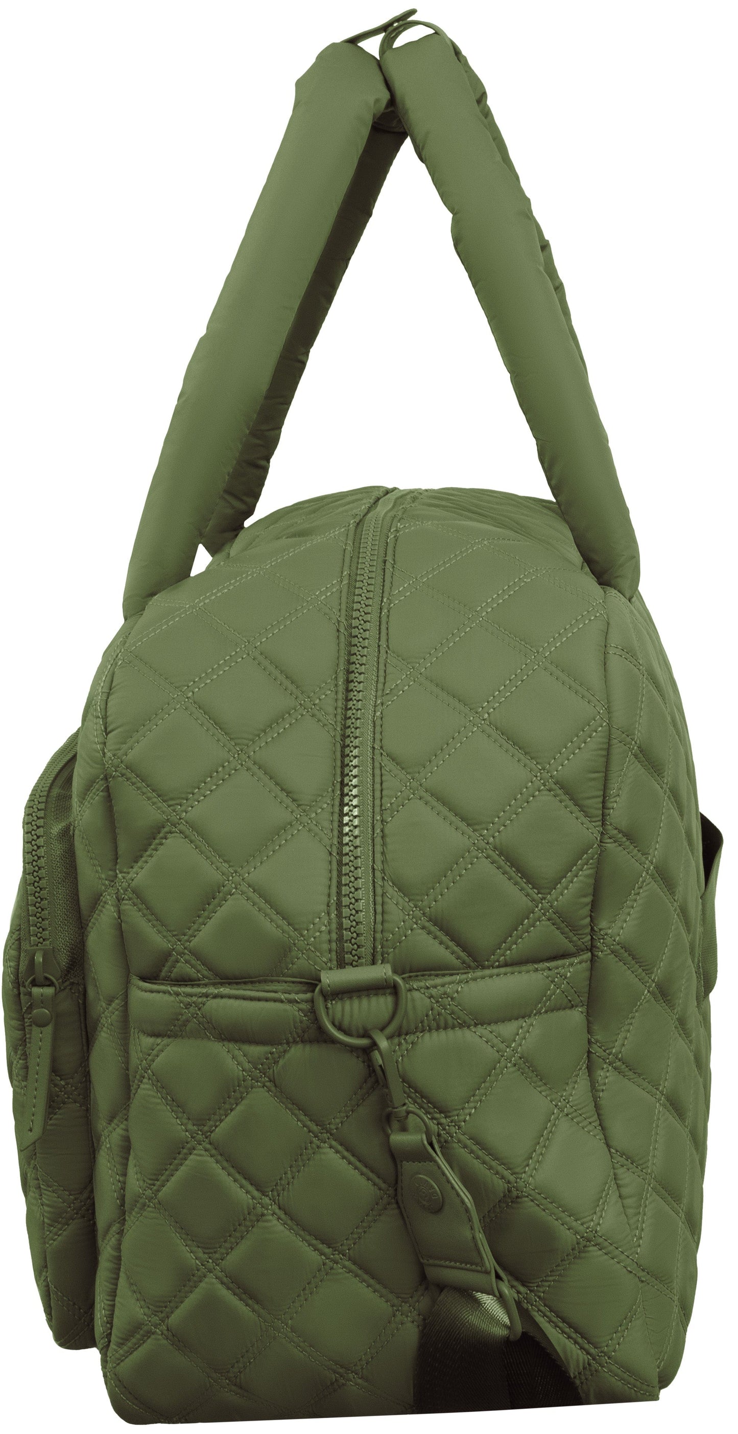 Joan & David 22 Inch Diamond Quilted 2 Pocket Parachute Nylon Duffel Bag