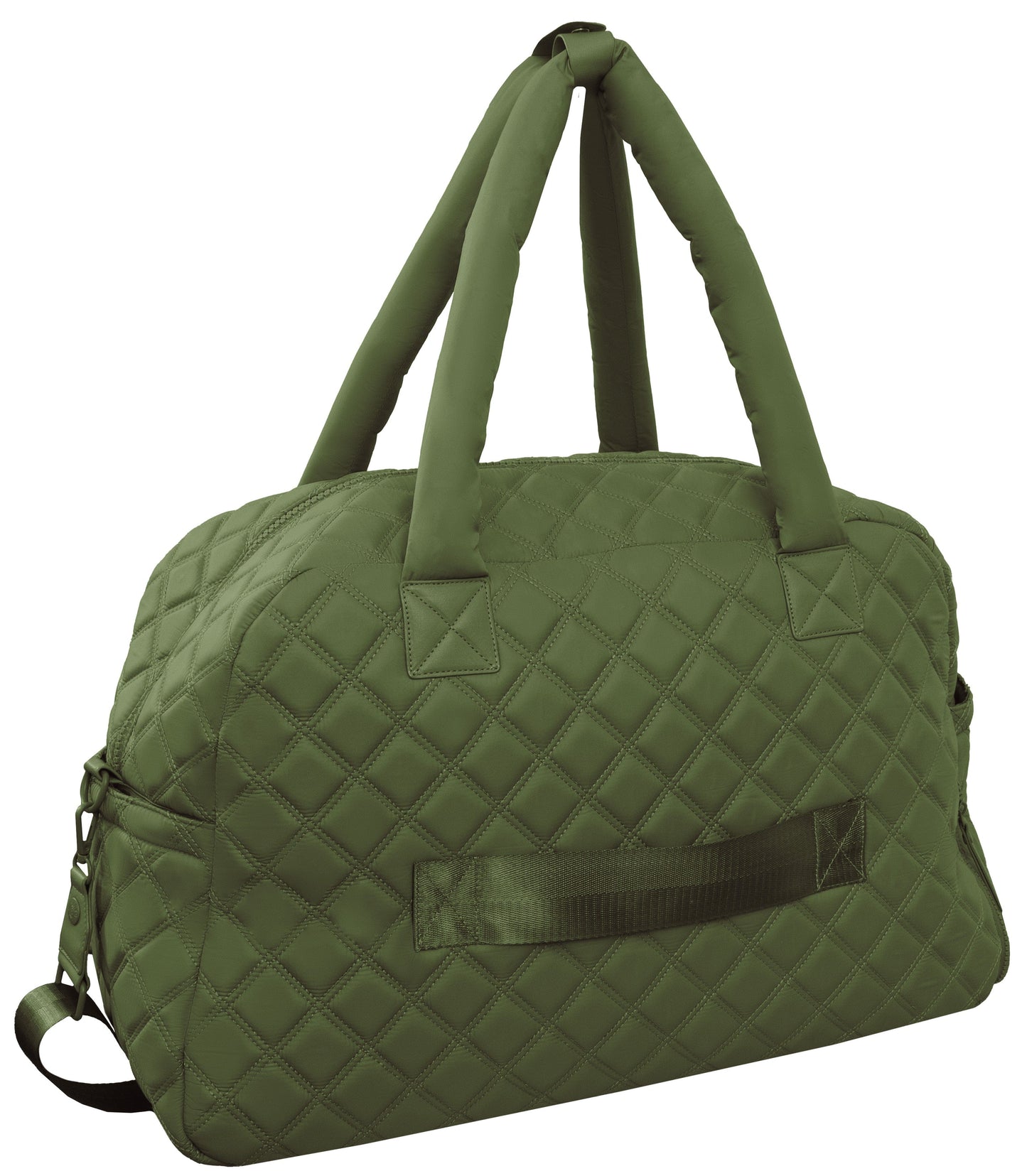 Joan & David 22 Inch Diamond Quilted 2 Pocket Parachute Nylon Duffel Bag
