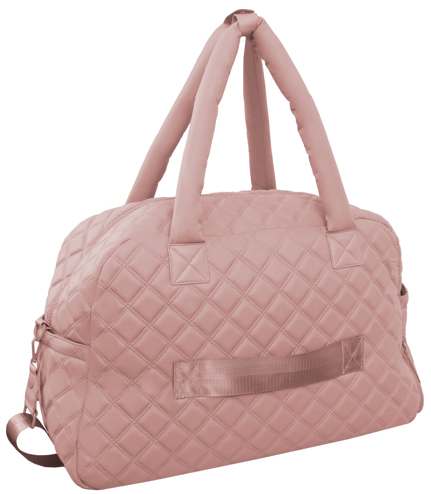 Joan & David 22 Inch Diamond Quilted 2 Pocket Parachute Nylon Duffel Bag
