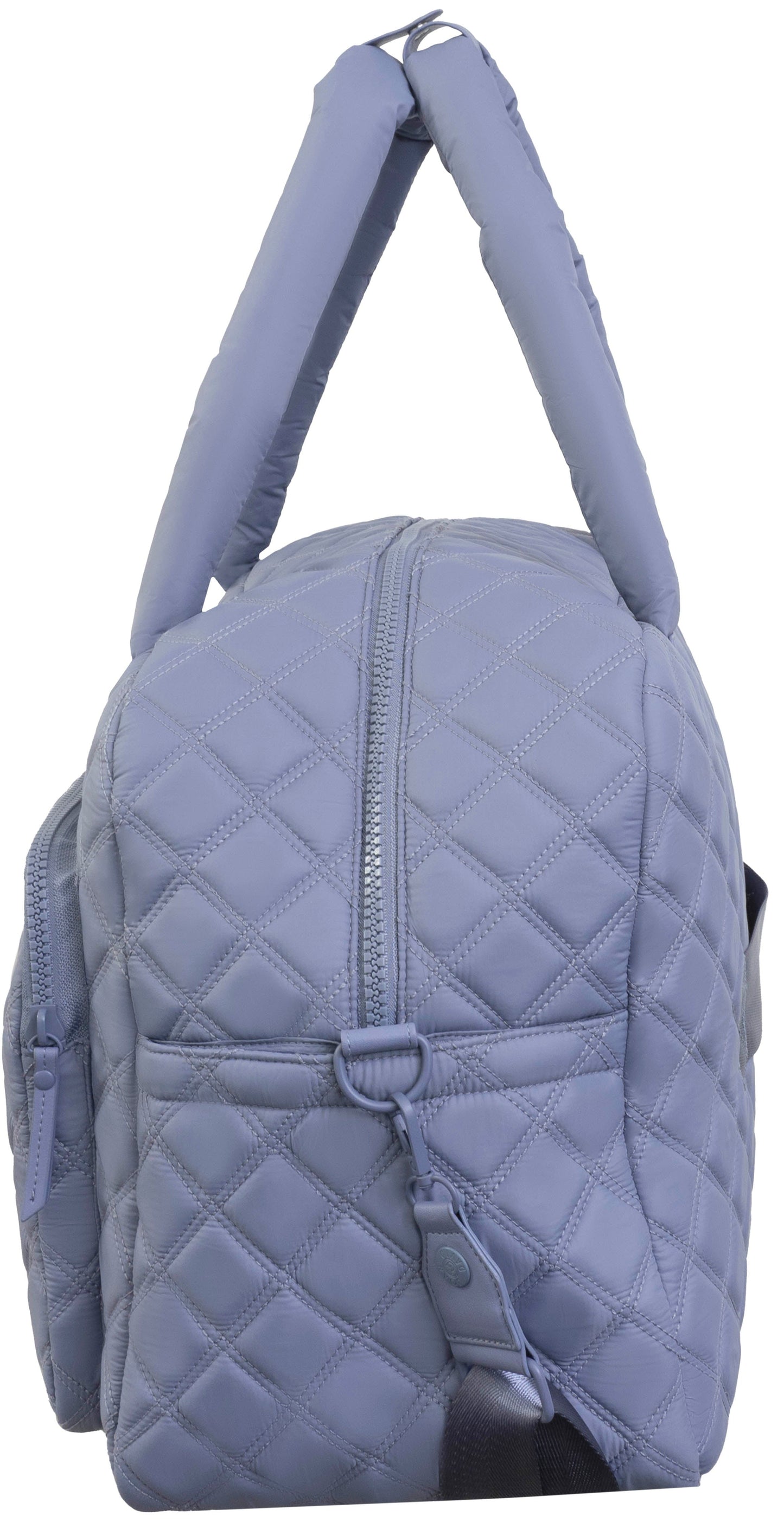 Joan & David 22 Inch Diamond Quilted 2 Pocket Parachute Nylon Duffel Bag