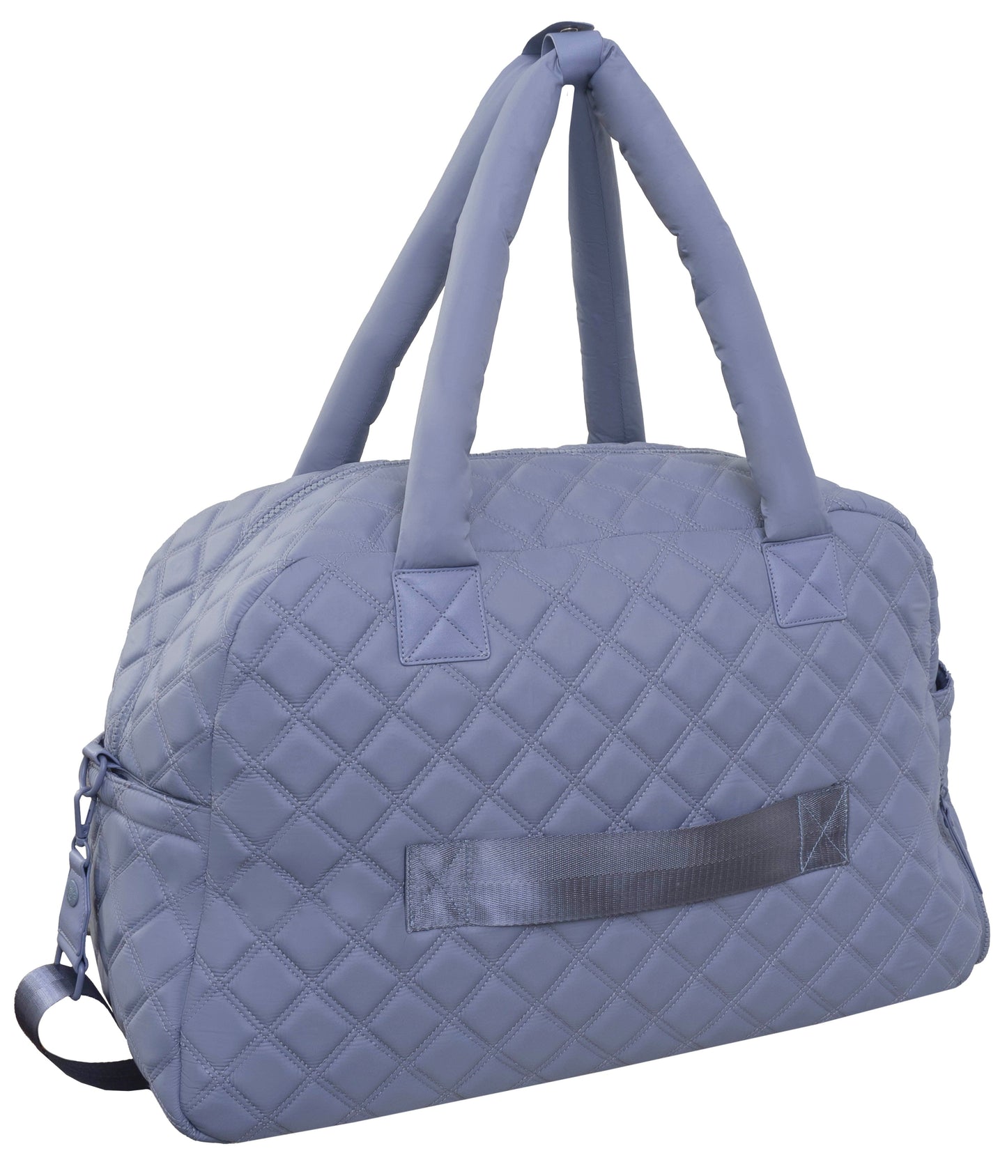 Joan & David 22 Inch Diamond Quilted 2 Pocket Parachute Nylon Duffel Bag