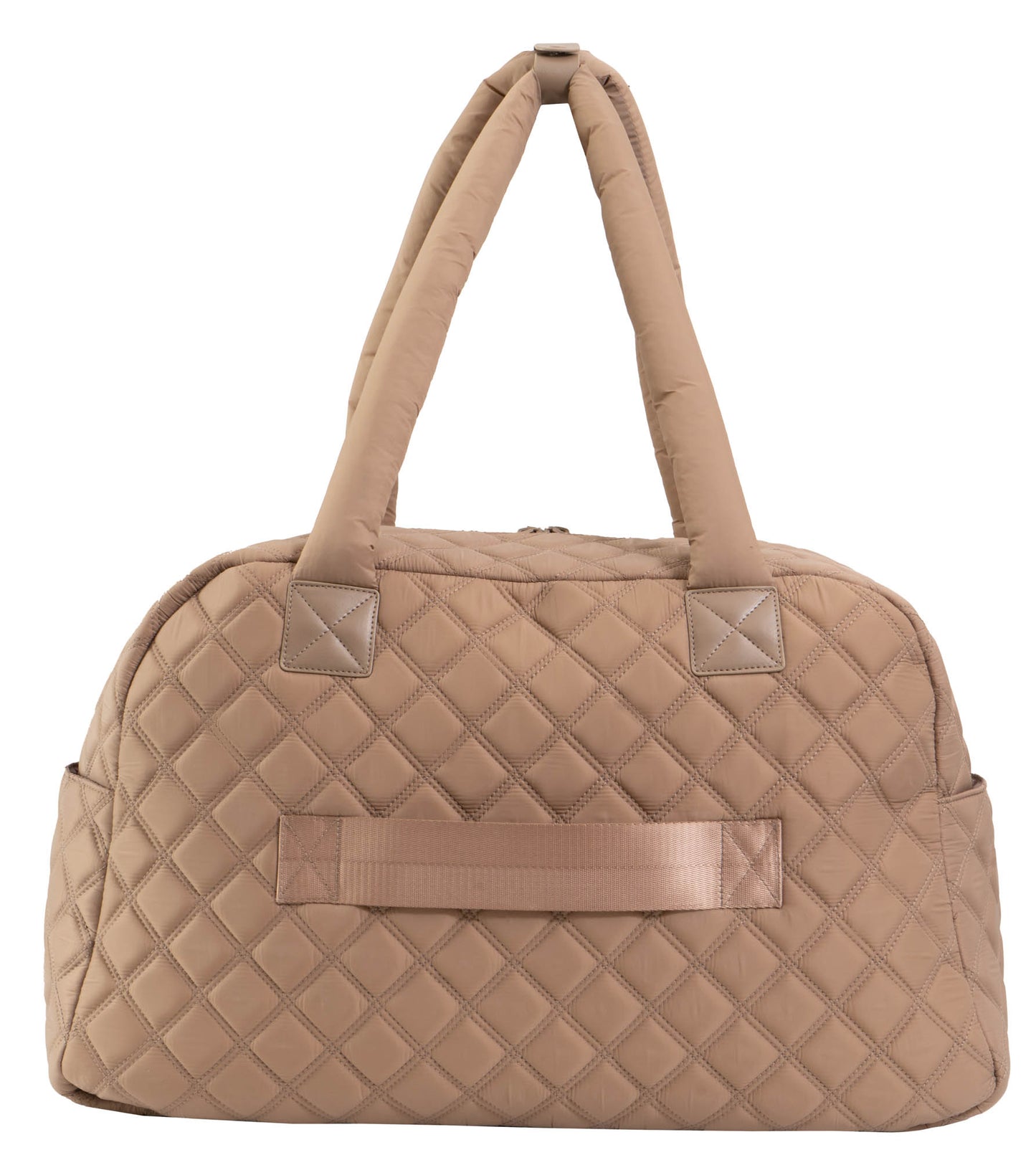 Joan & David 22 Inch Diamond Quilted 2 Pocket Parachute Nylon Duffel Bag
