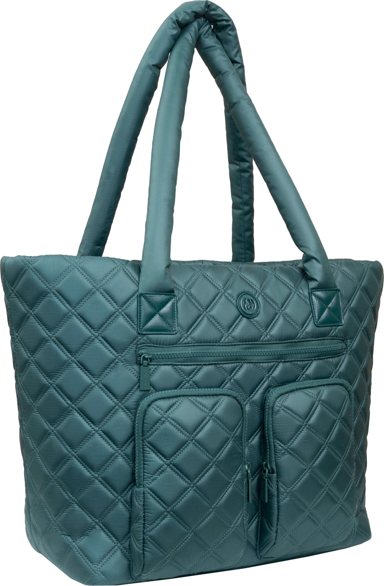Joan & David Diamond Quilted Parachute Nylon Travel Tote