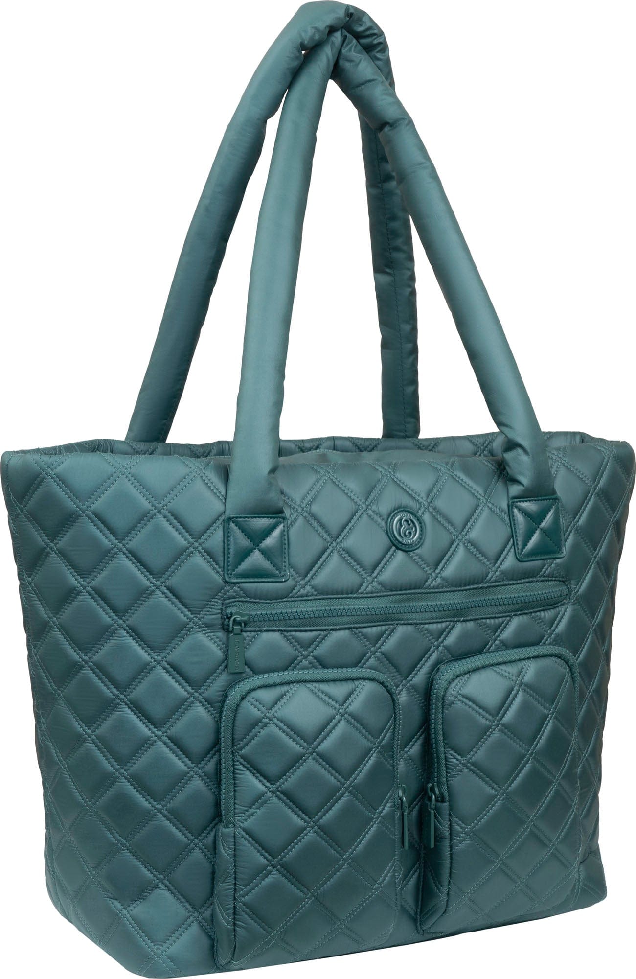 Joan & David Diamond Quilted Parachute Nylon Travel Tote