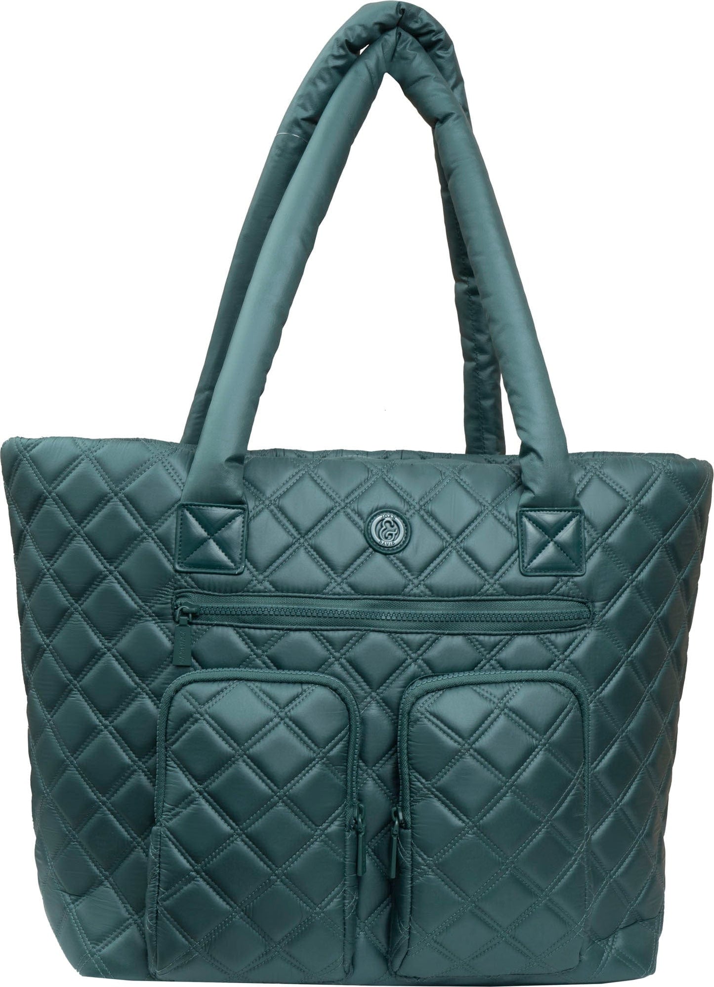 Joan & David Diamond Quilted Parachute Nylon Travel Tote