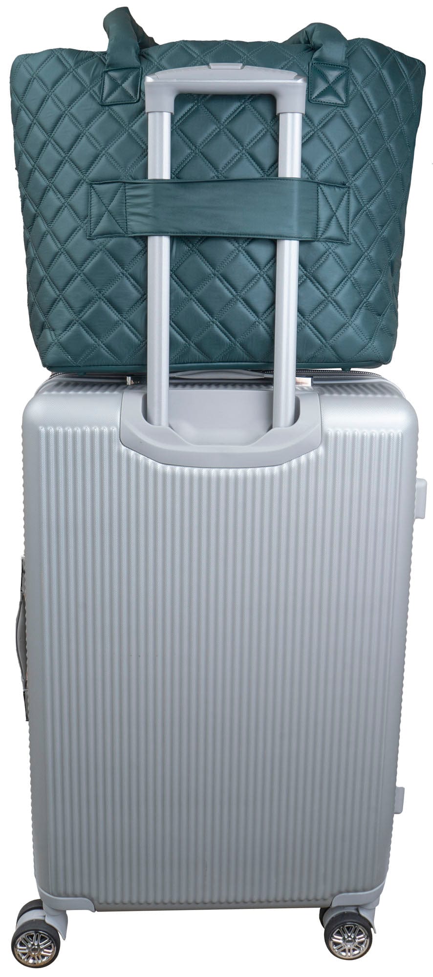 Joan & David Diamond Quilted Parachute Nylon Travel Tote