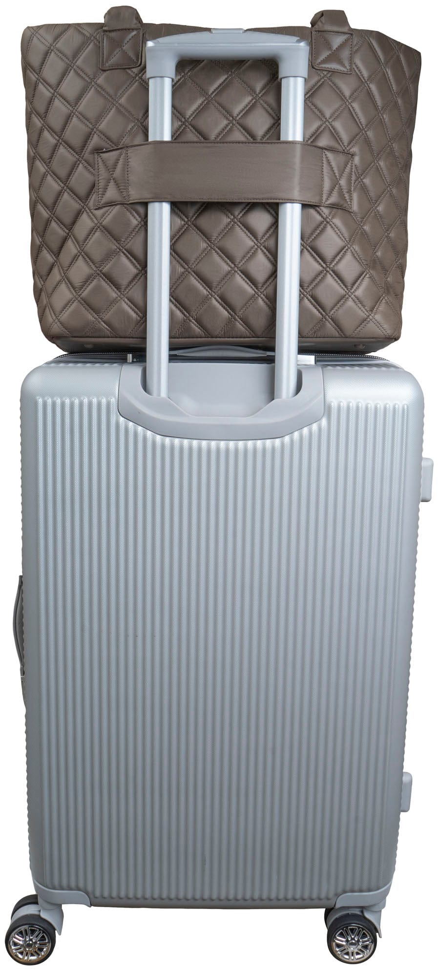Joan & David Diamond Quilted Parachute Nylon Travel Tote