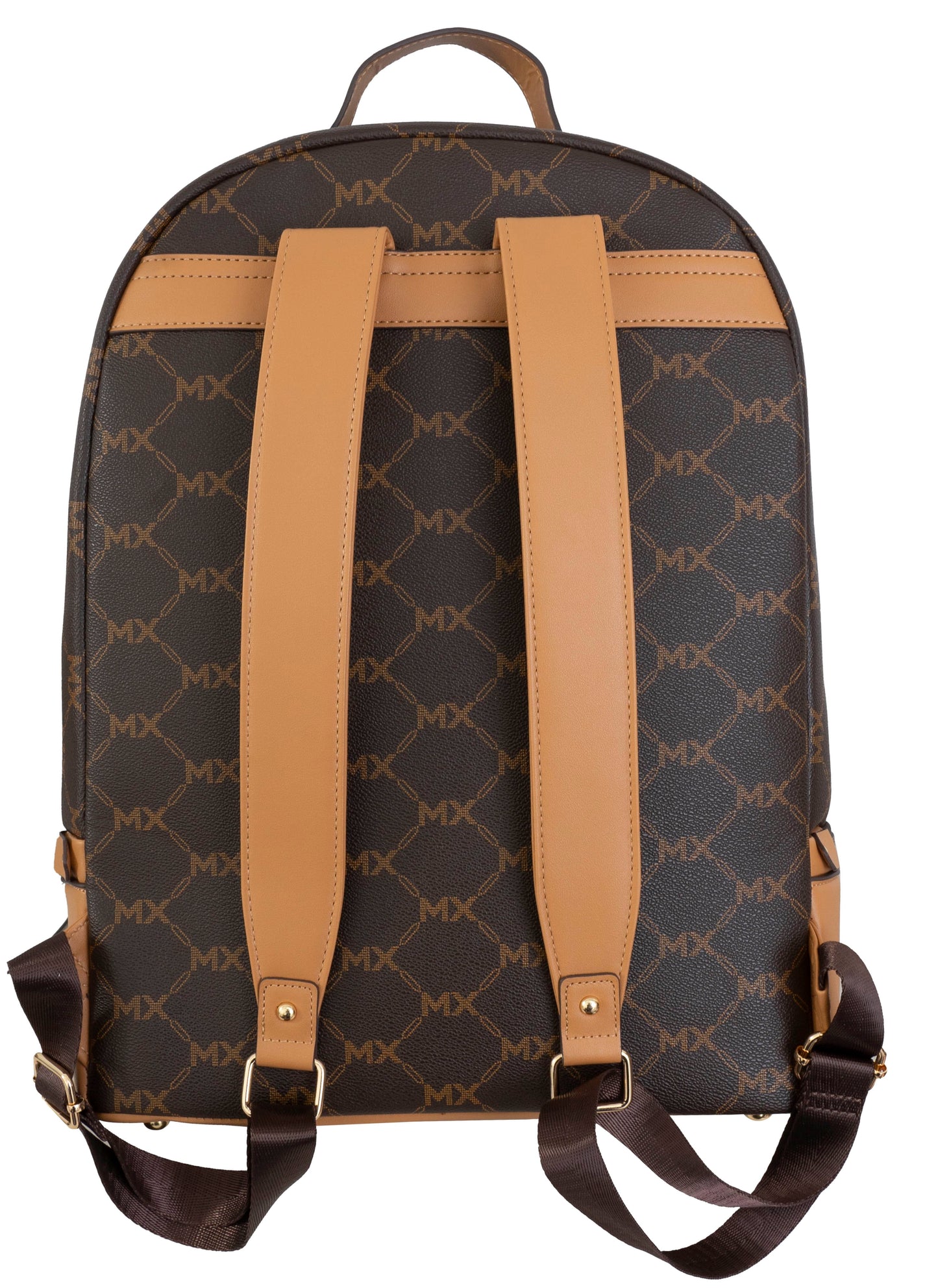 Max Studio Pebble Grain Signature Print Backpack with Zippered Bottom Compartment