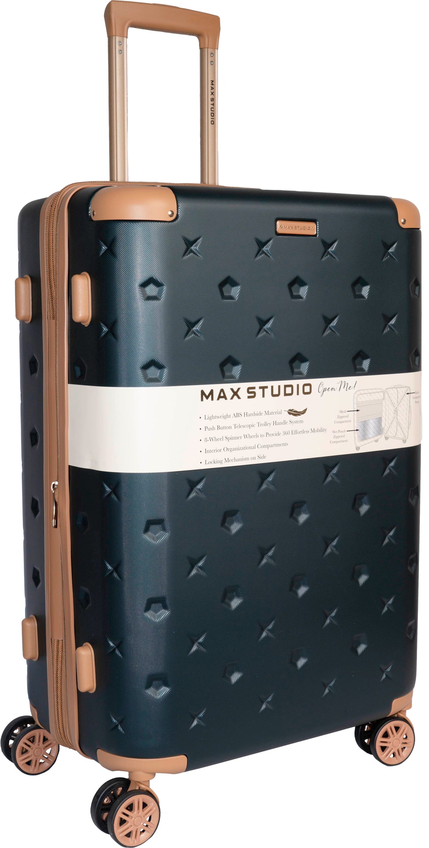 Max Studio Hard Sided ABS 3-Piece The Bucharest Luggage Set