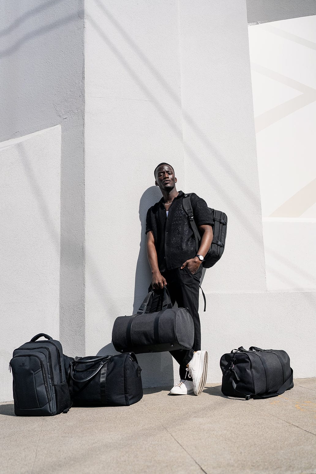 Jack Abrahams |The Comfort | Men's 20-In Textured Roll Duffle/Gym Bag with Front Slip Pocket