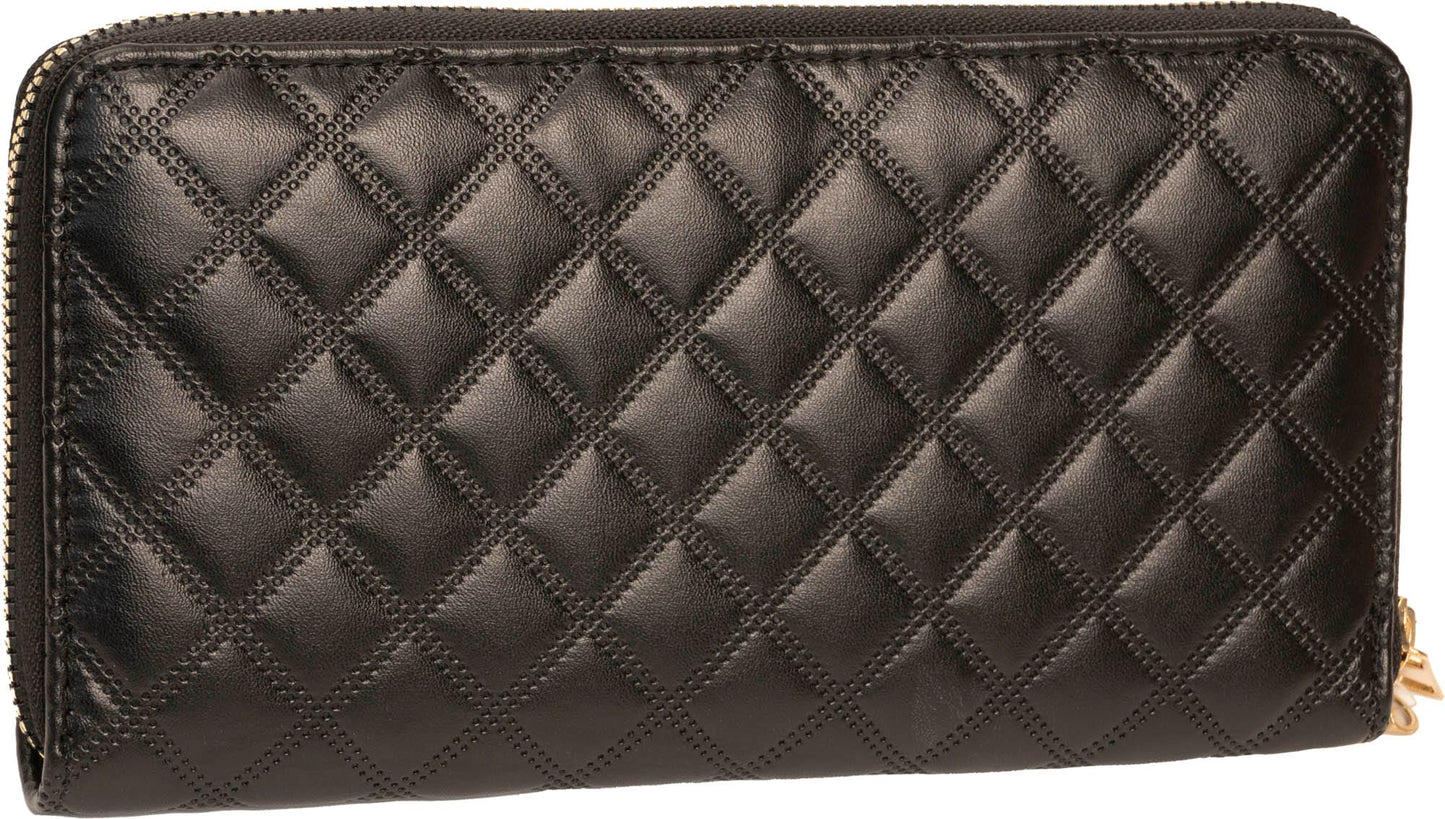 Rebecca & Rifka Smooth Diamond Quilt Medallion Zip Wristlet Wallet