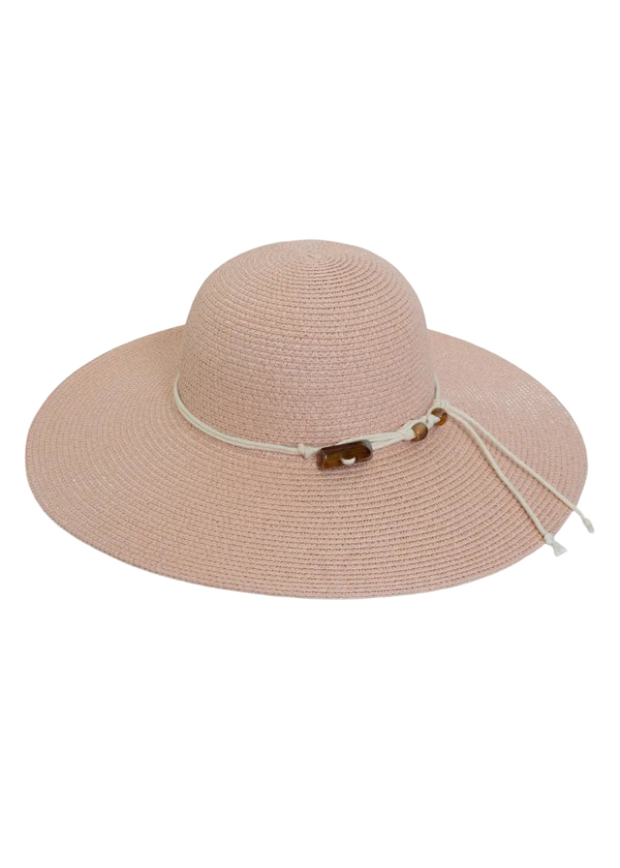 Magid Straw & Rope Acrylic Accent Floppy Hat