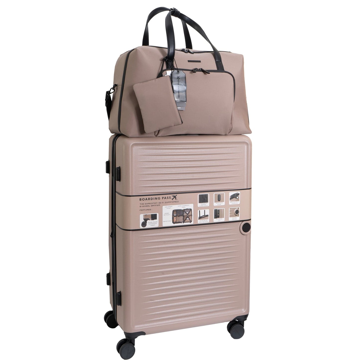 Boarding Pass The Expedition 3 Piece Luggage & Duffle Set