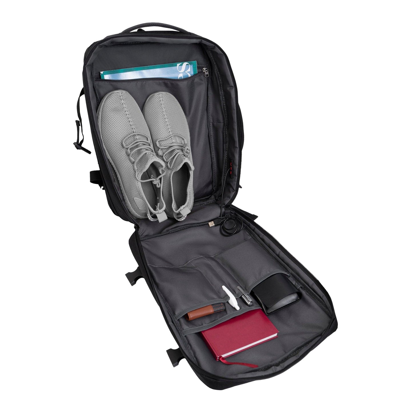 Jack Abrahams |The Mitchell | Men's 18-In Tarpaulin Expandable Travel Backpack with USB Port