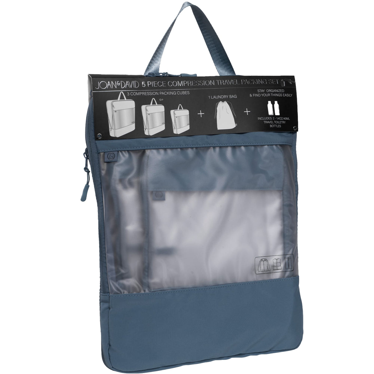 Joan & David 5 Piece Sport Nylon Compression Packing Cube Set