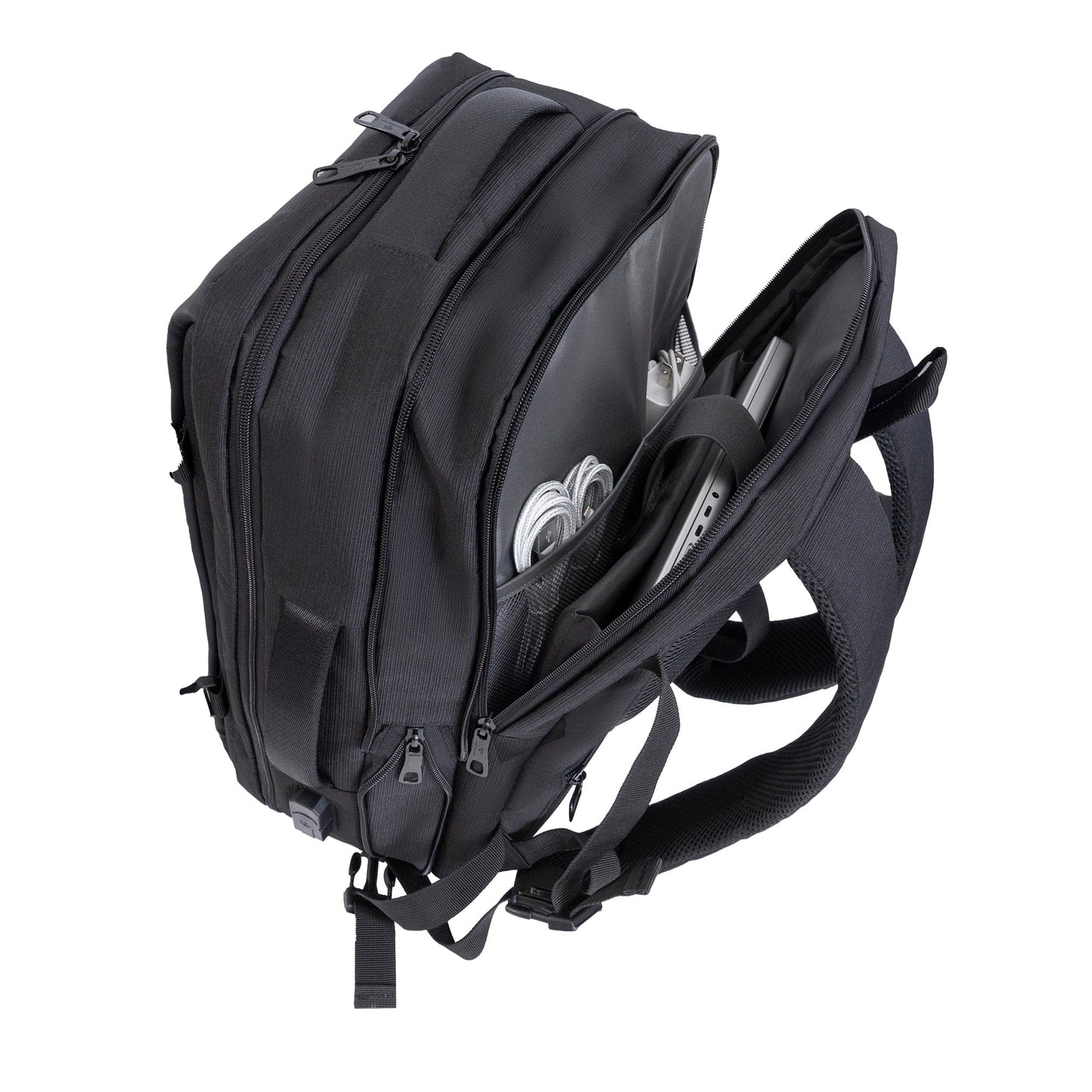 Jack Abrahams |The Mitchell | Men's 18-In Tarpaulin Expandable Travel Backpack with USB Port